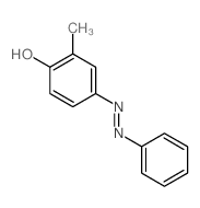 Phenol,2-methyl-4-(2-phenyldiazenyl)- Structure