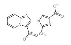 Imidazo[1,2-a]pyridine,2-(2-methyl-4-nitro-1H-imidazol-1-yl)-3-nitro-结构式