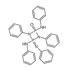 2,4-Dianilino-2-oxo-1,3-diphenyl-4-phenylimino-cyclodiphosphazan Structure