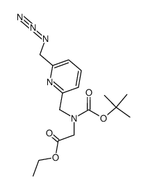 [(6-Azidomethyl-pyridin-2-ylmethyl)-tert-butoxycarbonyl-amino]-acetic acid ethyl ester Structure