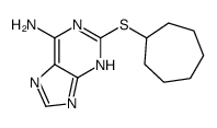 2-cycloheptylsulfanyl-7H-purin-6-amine Structure