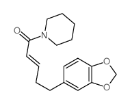 5-benzo[1,3]dioxol-5-yl-1-(1-piperidyl)pent-2-en-1-one结构式