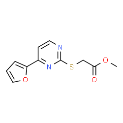 METHYL 2-([4-(2-FURYL)-2-PYRIMIDINYL]SULFANYL)ACETATE Structure