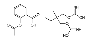 2-acetyloxybenzoic acid,[2-(carbamoyloxymethyl)-2-methylpentyl] carbamate Structure