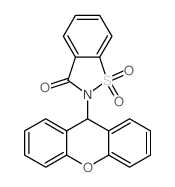 1,2-Benzisothiazol-3(2H)-one,2-(9H-xanthen-9-yl)-, 1,1-dioxide结构式