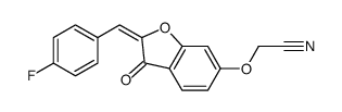 2-[[2-[(4-fluorophenyl)methylidene]-3-oxo-1-benzofuran-6-yl]oxy]acetonitrile Structure