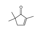 2,5,5-trimethylcyclopent-2-en-1-one结构式