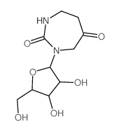 3-[3,4-dihydroxy-5-(hydroxymethyl)oxolan-2-yl]-1,3-diazepane-2,5-dione结构式