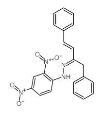 N-(1,4-diphenylbut-3-en-2-ylideneamino)-2,4-dinitro-aniline结构式