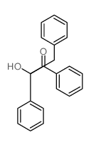 1-Propanone,2-hydroxy-1,2,3-triphenyl- Structure