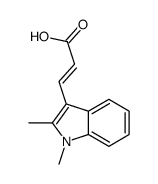 3-(1,2-dimethylindol-3-yl)prop-2-enoic acid Structure