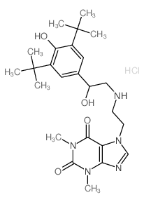 7-[2-[[2-hydroxy-2-(4-hydroxy-3,5-ditert-butyl-phenyl)ethyl]amino]ethyl]-1,3-dimethyl-purine-2,6-dione结构式