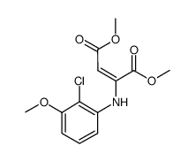 2-Butenedioic acid, 2-[(2-chloro-3-methoxyphenyl)amino]-, 1,4-dimethyl ester Structure