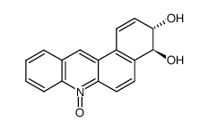 trans-3,4-dihydroxy-3,4-dihydrobenz[a]acridine 7-oxide Structure