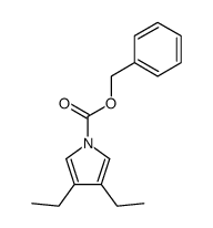 1-benzyloxycarbonyl-3,4-diethylpyrrole结构式