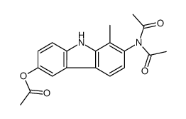 [7-(diacetylamino)-8-methyl-9H-carbazol-3-yl] acetate结构式