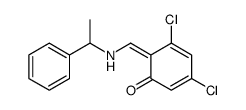 3,5-dichloro-6-[(1-phenylethylamino)methylidene]cyclohexa-2,4-dien-1-one结构式