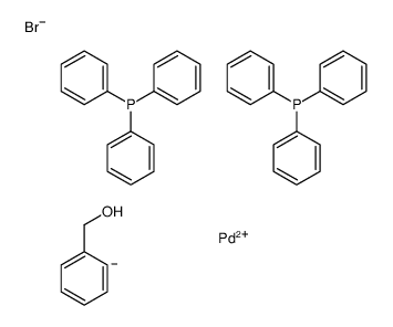 2-[BIS(TRIPHENYLPHOSPHINE)PALLADIUM(II)BROMIDE]BENZYL ALCOHOL structure