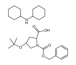 1-benzyl hydrogen (2S-trans)-4-(tert-butoxy)-pyrrolidine-1,2-dicarboxylate, compound with dicyclohexylamine (1:1) structure