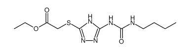 Acetic acid, 2-[[3-[[(butylamino)carbonyl]amino]-1H-1,2,4-triazol-5-yl]thio]-, ethyl ester Structure