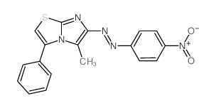 (8-methyl-2-phenyl-4-thia-1,6-diazabicyclo[3.3.0]octa-2,5,7-trien-7-yl)-(4-nitrophenyl)diazene结构式