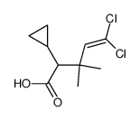 5,5-dichloro-2-cyclopropyl-3,3-dimethyl-4-pentenoic acid Structure