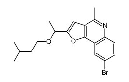 8-bromo-4-methyl-2-[1-(3-methylbutoxy)ethyl]furo[3,2-c]quinoline结构式