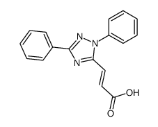 3-(2,5-diphenyl-1,2,4-triazol-3-yl)prop-2-enoic acid结构式