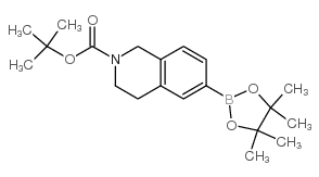 6-(4,4,5,5-三甲基-1,3,2-二氧代硼戊烷-2-基)-3,4-二氢异喹啉-2(1H)-甲酸叔丁酯结构式