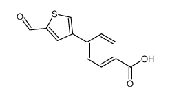 4-(5-formylthiophen-3-yl)benzoic acid Structure