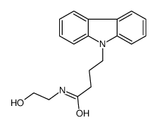 4-carbazol-9-yl-N-(2-hydroxyethyl)butanamide结构式