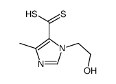 3-(2-hydroxyethyl)-5-methylimidazole-4-carbodithioic acid结构式