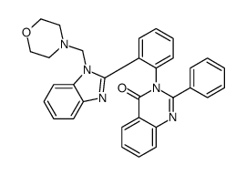 3-[2-[1-(morpholin-4-ylmethyl)benzimidazol-2-yl]phenyl]-2-phenylquinazolin-4-one Structure