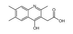 2-(4-HYDROXY-2,6,7-TRIMETHYLQUINOLIN-3-YL)ACETIC ACID结构式