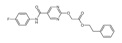 [5-(4-Fluorophenylcarbamoyl)pyrimidin-2-yloxy]acetic acid phenethyl ester Structure