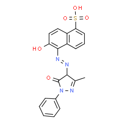 5-[(4,5-dihydro-3-methyl-5-oxo-1-phenyl-1H-pyrazol-4-yl)azo]-6-hydroxynaphthalene-1-sulphonic acid Structure