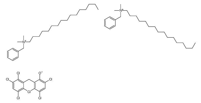 benzyl-hexadecyl-dimethylazanium,3,4,6-trichloro-2-[(2,3,5-trichloro-6-oxidophenyl)methyl]phenolate Structure