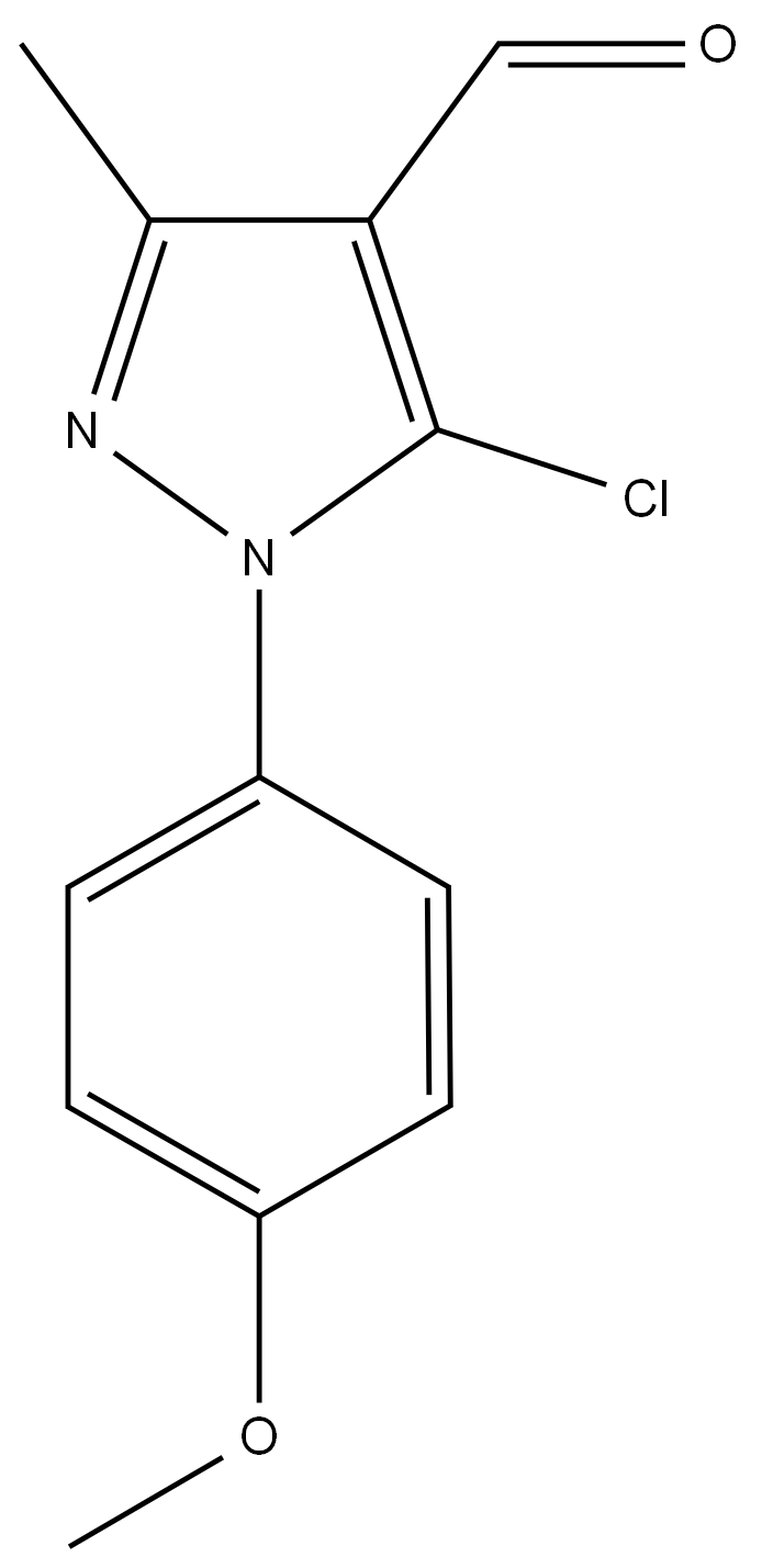 5-chloro-1-(4-methoxyphenyl)-3-methyl-1H-pyrazole-4-carbaldehyde结构式
