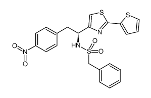 (S)-N-{2-(4-nitrophenyl)-1-[2-(thiophen-2-yl)thiazol-4-yl]ethyl}-1-phenylmethanesulfonamide Structure