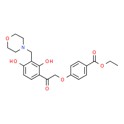 ethyl 4-{2-[2,4-dihydroxy-3-(morpholin-4-ylmethyl)phenyl]-2-oxoethoxy}benzoate结构式