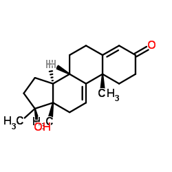 17beta-Hydroxy-17-methylandrosta-4,9(11)-dien-3-one Structure