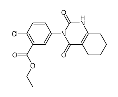 ethyl 2-chloro-5-[1,4,5,6,7,8-hexahydro-2,4-dioxo-3(2H)-quinazolinyl]-benzoate结构式