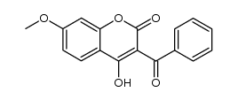 3-benzoyl-4-hydroxy-7-methoxycoumarin结构式