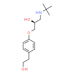 4-[(S)-3-[(1,1-Dimethylethyl)amino]-2-hydroxypropoxy]benzeneethanol结构式