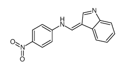 N-(indol-3-ylidenemethyl)-4-nitroaniline结构式