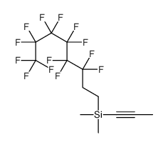 dimethyl-prop-1-ynyl-(3,3,4,4,5,5,6,6,7,7,8,8,8-tridecafluorooctyl)silane Structure