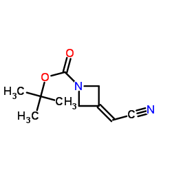 tert-butyl 3-(cyanomethylidene)azetidine-1-carboxylate structure