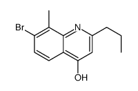 7-Bromo-4-hydroxy-8-methyl-2-propylquinoline Structure