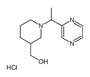 1-[1-(2-吡嗪基)乙基]-3-哌啶甲醇盐酸盐结构式