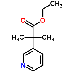 2-甲基-2-(3-吡啶基)丙酸乙酯结构式